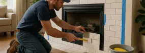 Repairing Cracked Fireplace Tiles Almira, Markham
